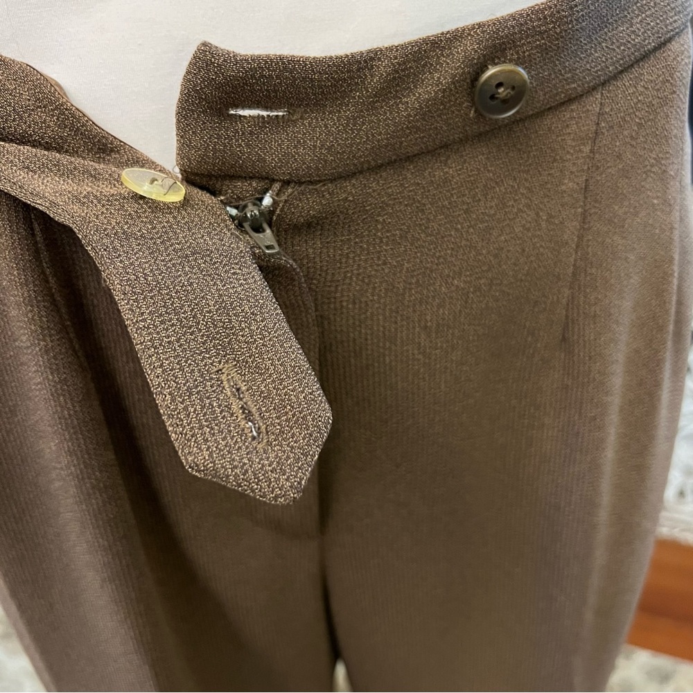 GIANNI Y2K Soft Chocolate Brown Career Pants - Picture 4 of 6